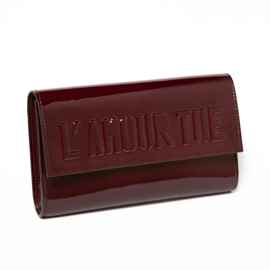 L'AMOUR TUE CLUTCH BAG LAMB VARNISH